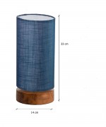 Abajur de Mesa  Linho azul