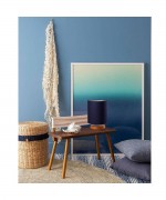 Abajur Miin linho azul