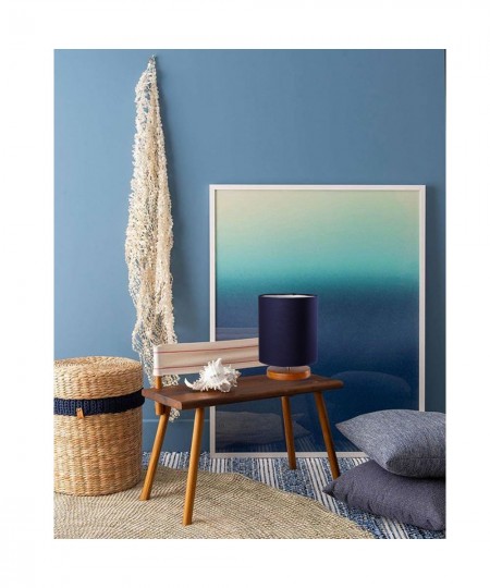 Abajur Miin linho azul