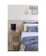 Abajur Miin linho azul