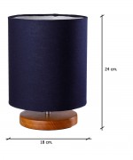 Abajur Miin linho azul