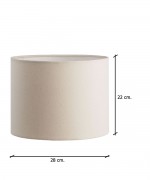 Cúpula Cilíndrica 28x22 bege