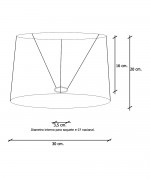 Cúpula Trapézio M voil linho azul