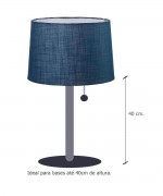 Cúpula Trapézio M voil linho azul